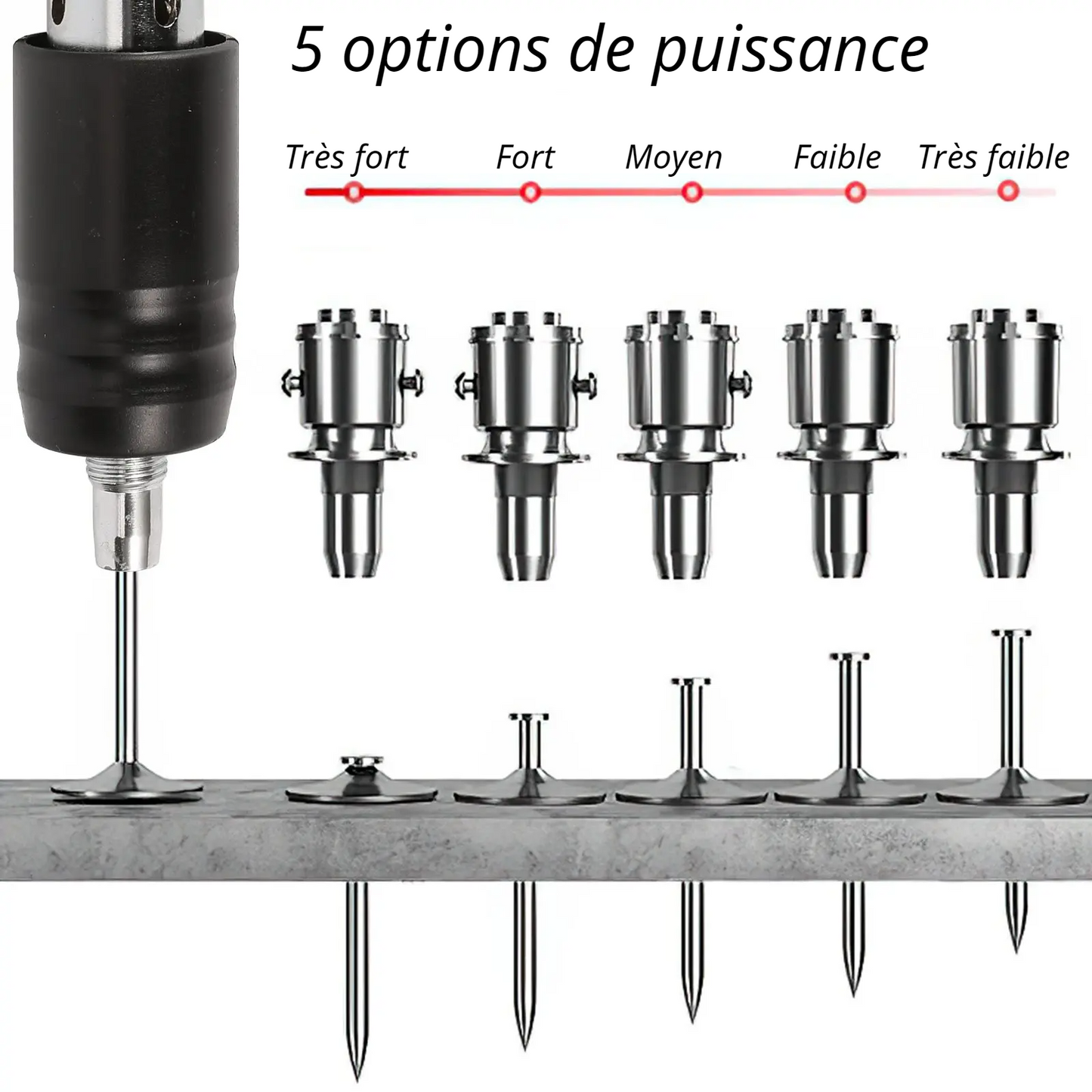Pistolet cloueur en acier