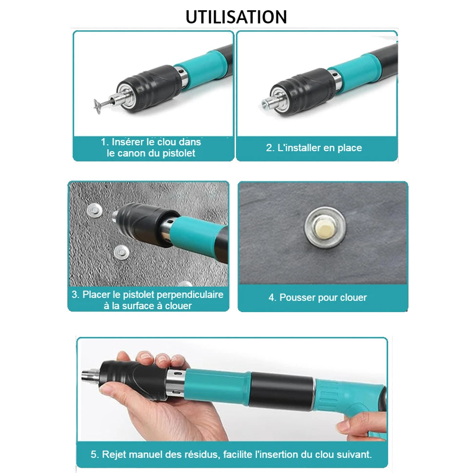 Pistolet cloueur en acier