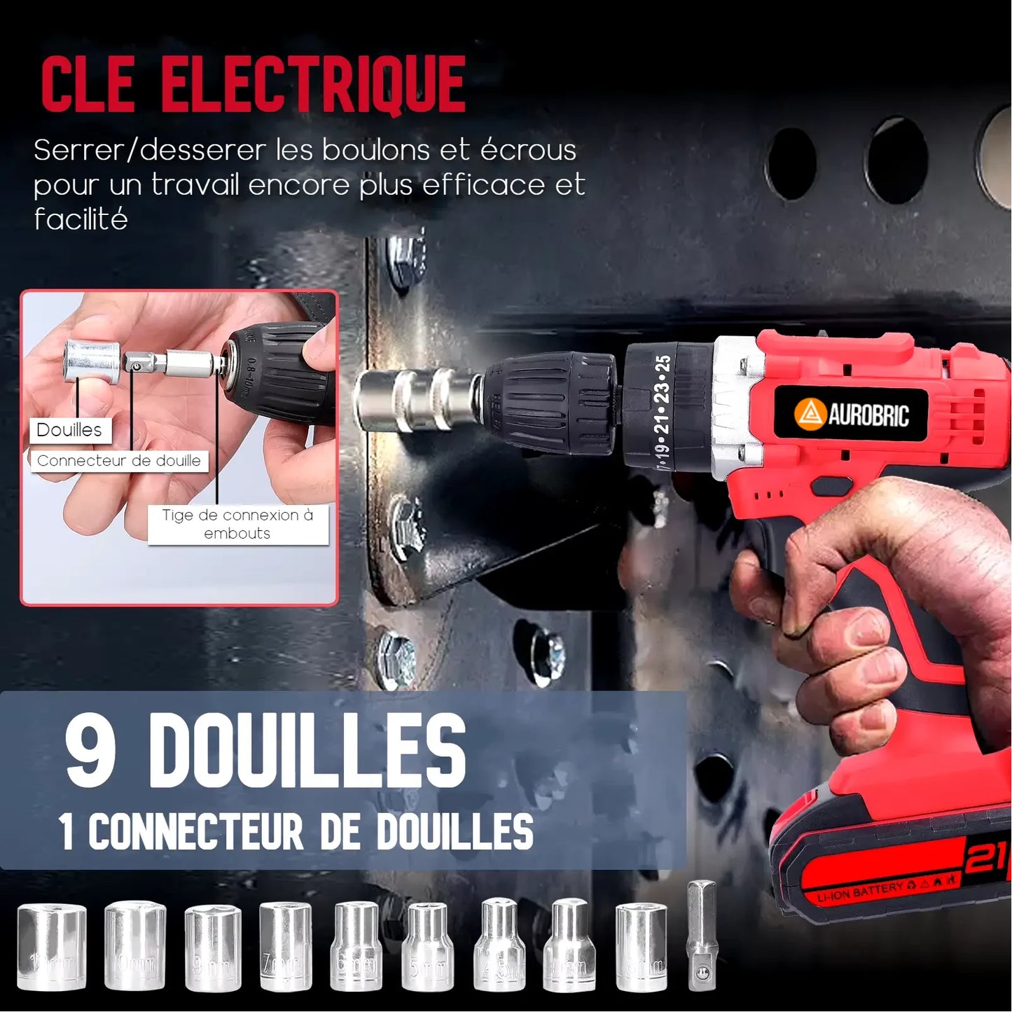 Perceuse électrique sans fil 3-EN-1 21V