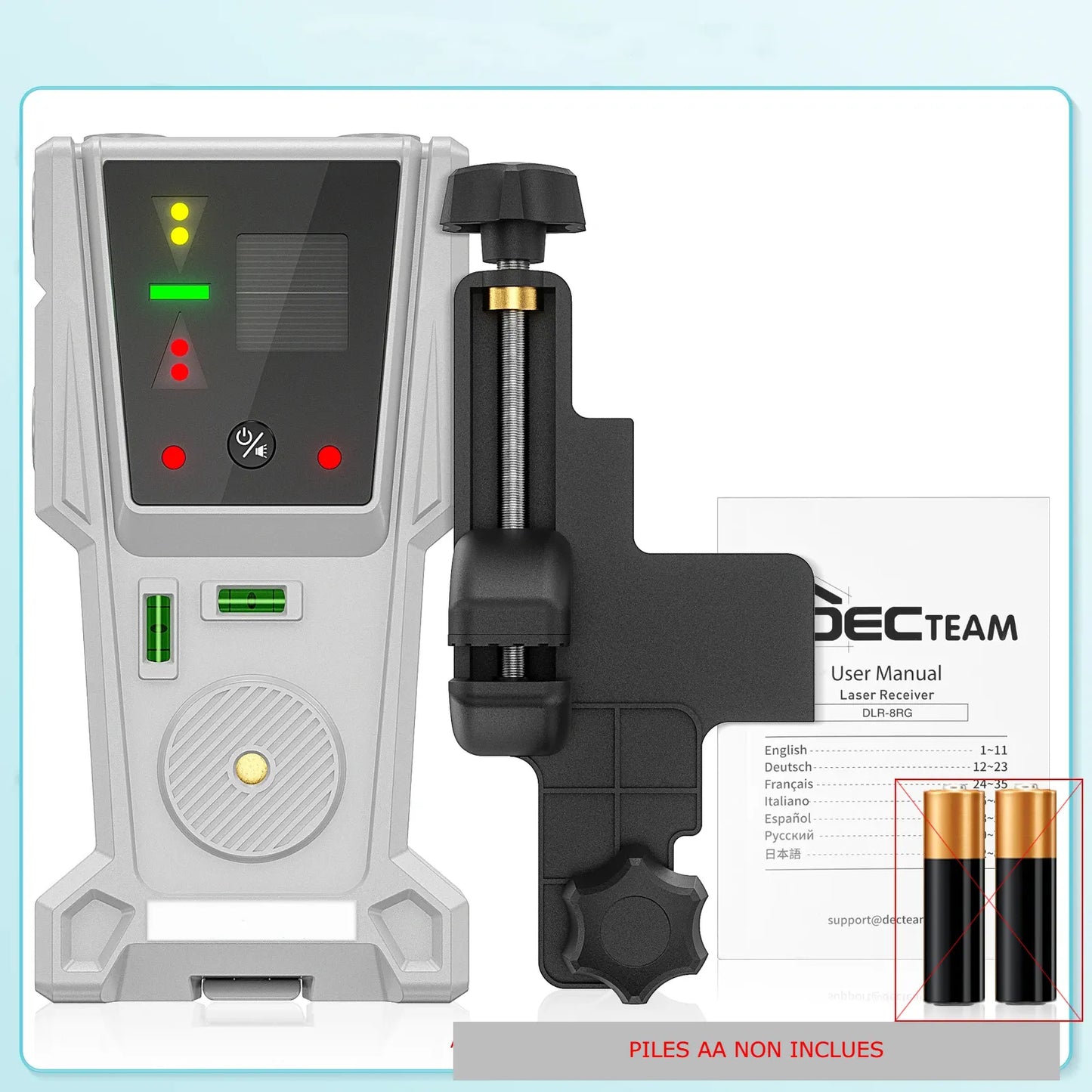 Récepteur 60m de laser avec ligne pulsée rouge et vert