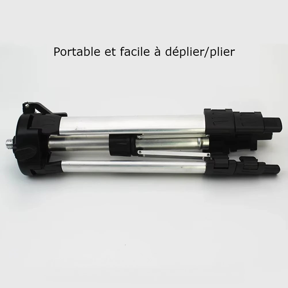 Trépied léger portable avec sac de transport, 120cm, pour niveau laser - 1/4"