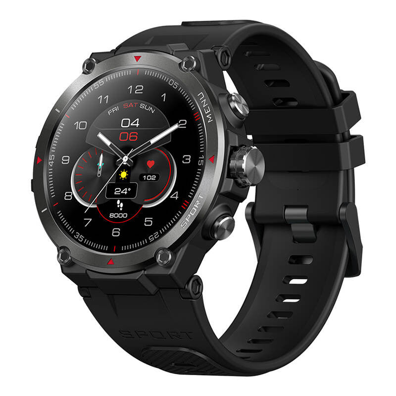 Zeblaze Stratos 2 GPS Smartwatch fur Herren Smartwatch AMOLED Display 24 Stunden Gesundheitsmonitor lange Akkulaufzeit vernetzte Uhr