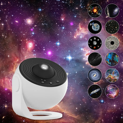 GALACTIX Projecteur galaxie ciel étoilé 360° rotatif - Lampe Planétarium pour Enfants - Cadeau de Saint-Valentin - Déco de Mariage