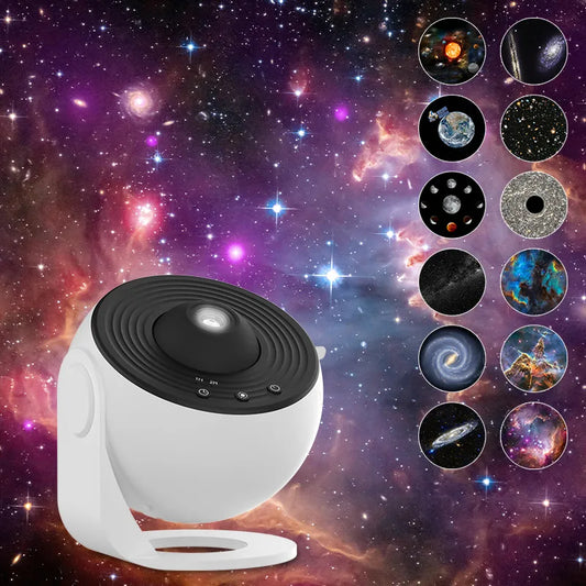 GALACTIX Projecteur galaxie ciel étoilé 360° rotatif - Lampe Planétarium pour Enfants - Cadeau de Saint-Valentin - Déco de Mariage