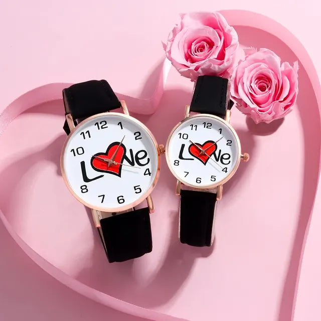 Paire Montres assorties de luxe L VE Saint Valentin Quartz en