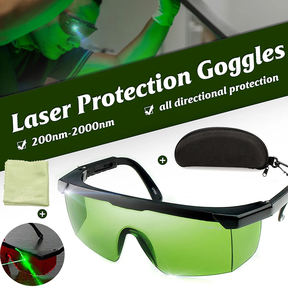 Lunettes de protection pour niveau laser 200n-2000nm IPL-2 OD + 4 mn