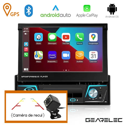 Autoradio™ - 1 DIN Universelle 2+32GO Carplay & Android auto, WiFi & GPS - Aurobee Gearelec smartphone photographie len lens