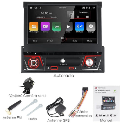 Autoradio™ - 1 DIN Universelle 2+32GO Carplay & Android auto, WiFi & GPS - Aurobee Gearelec smartphone photographie len lens