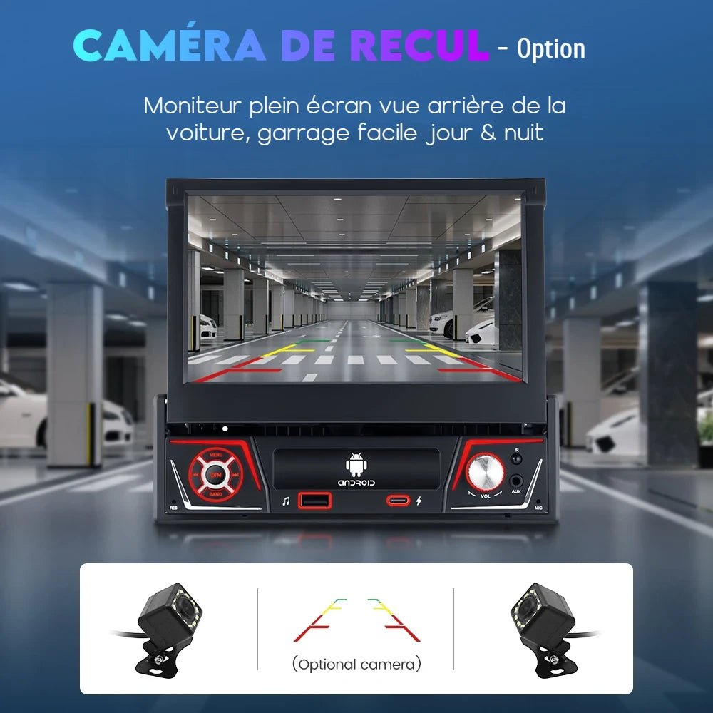 Autoradio™ - 1 DIN Universelle 2+32GO Carplay & Android auto, WiFi & GPS - Aurobee Gearelec smartphone photographie len lens