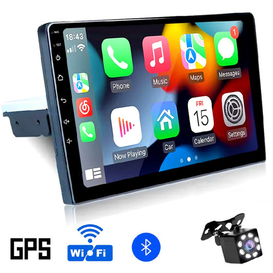 Autoradio 1 DIN 9" universel Android 12 - GPS & WIFI 5G - Bluetooth - Caméra de recul