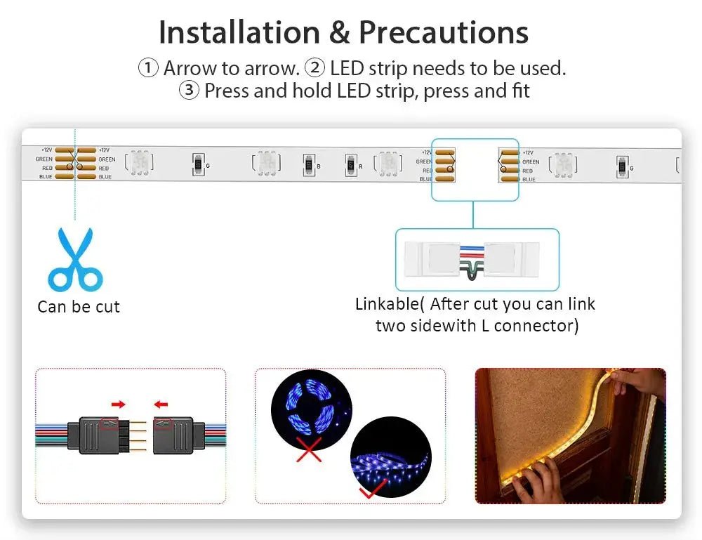 Bande LED RGB Bluetooth & Télécommande USB - Aurobee aurobee smartphone photographie len lens