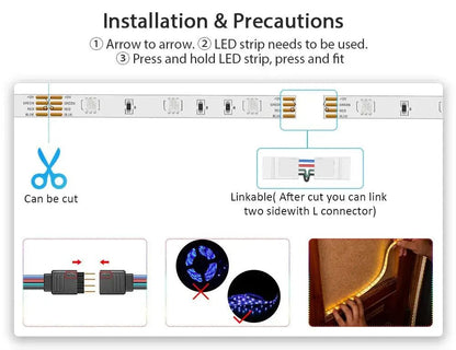 Bande LED RGB Bluetooth & Télécommande USB - Aurobee aurobee smartphone photographie len lens