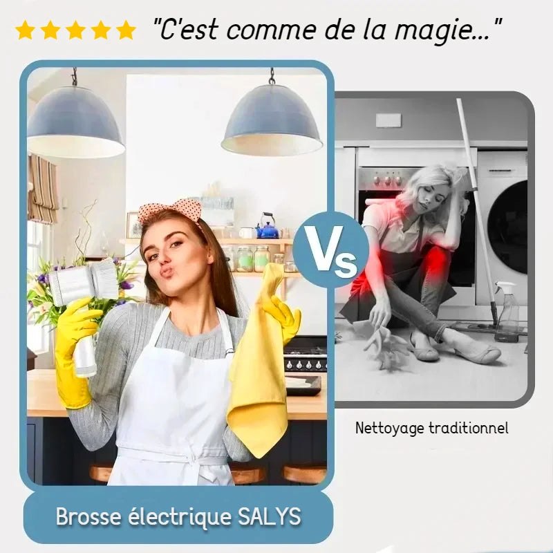 Brosse électrique SALYS™ - Nettoyer sans effort, en temps record