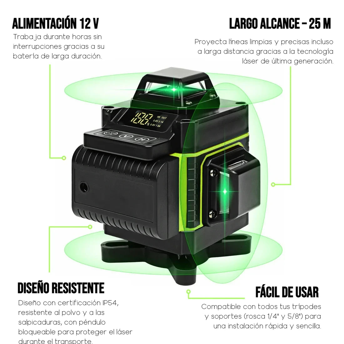 Niveau laser professionnel haute précision | 16L4D360 AUROBEE®