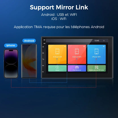 Autoradio 2 DIN universel 7" Carplay & Android Auto NEXBEE®