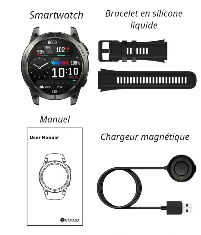 Z Stratos 3® - Smartwatch militaire GPS et Appels intégrés iOS & Android - Aurobee Aurobee smartphone photographie len lens