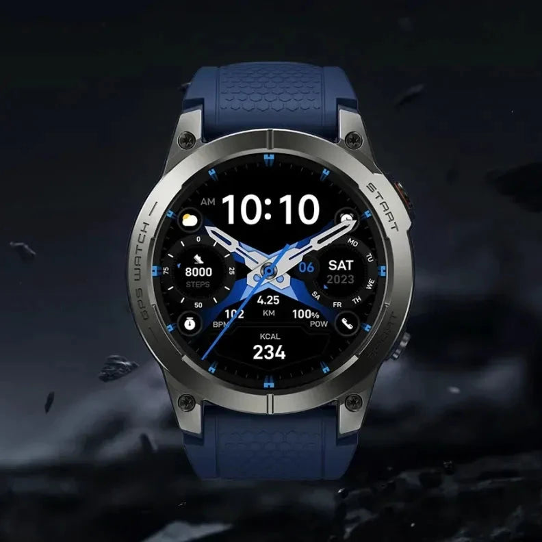 Smartwatch militaire - Sports, GPS et Appels intégrés iOS & Android